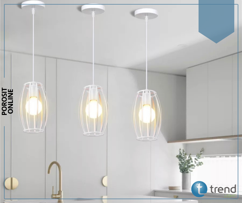 Drum Shaped Hanging Lamp