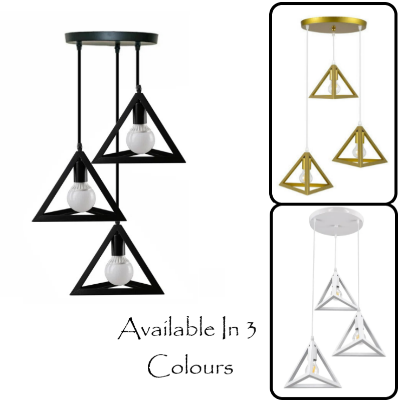 3in1 Triangle Shape Hanging Lamps