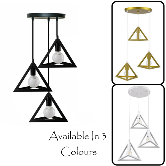 3in1 Triangle Shape Hanging Lamps