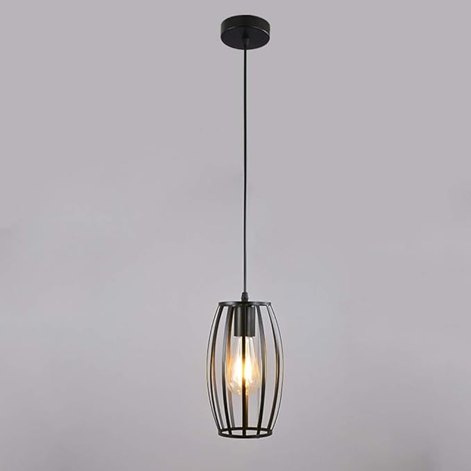 Drum Shaped Hanging Lamp