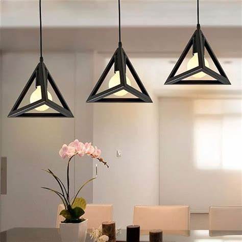 3 in 1 Flat Base Triangle Shape Hanging Lamp