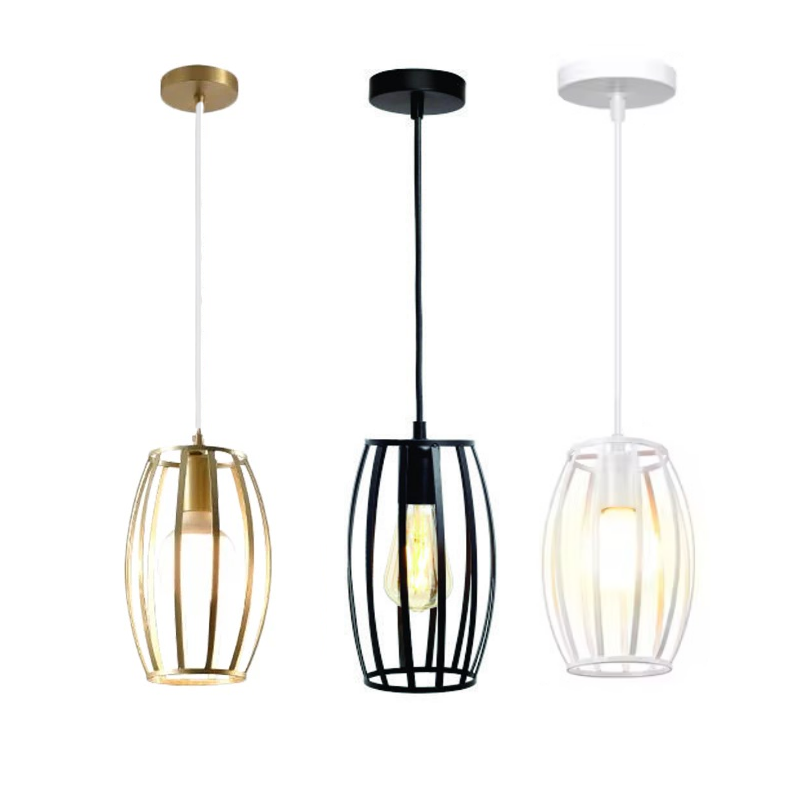 Drum Shaped Hanging Lamp