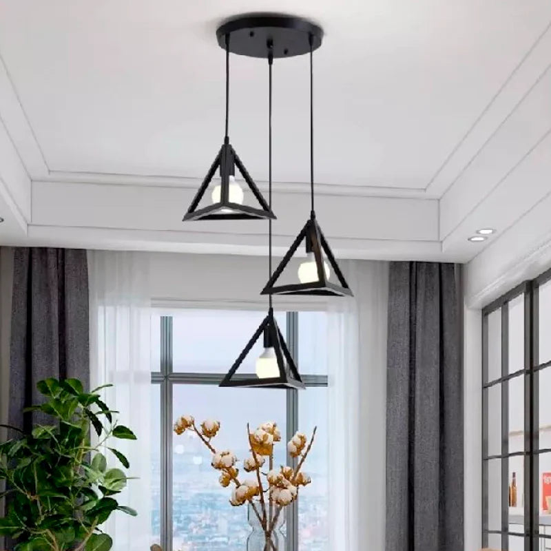 3in1 Triangle Shape Hanging Lamps