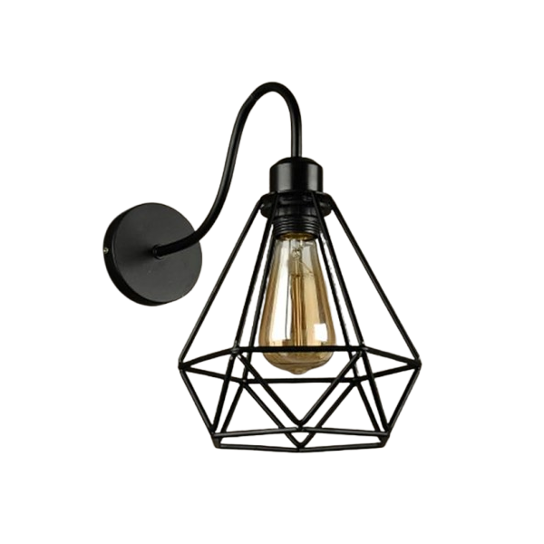 Metal Cage Frame Classic Retro Wall Night Lamp