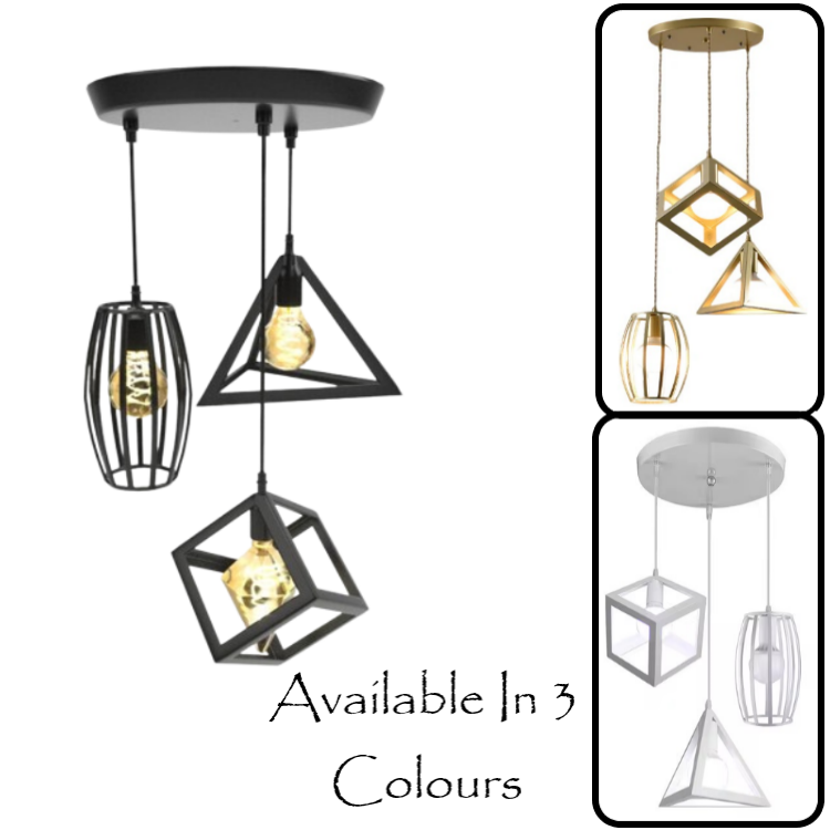3-in-1 Combo Shape Hanging Lamp