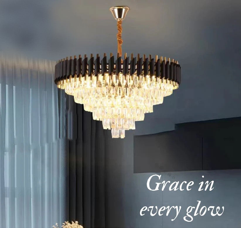 Modern Crystal Round Chandelier