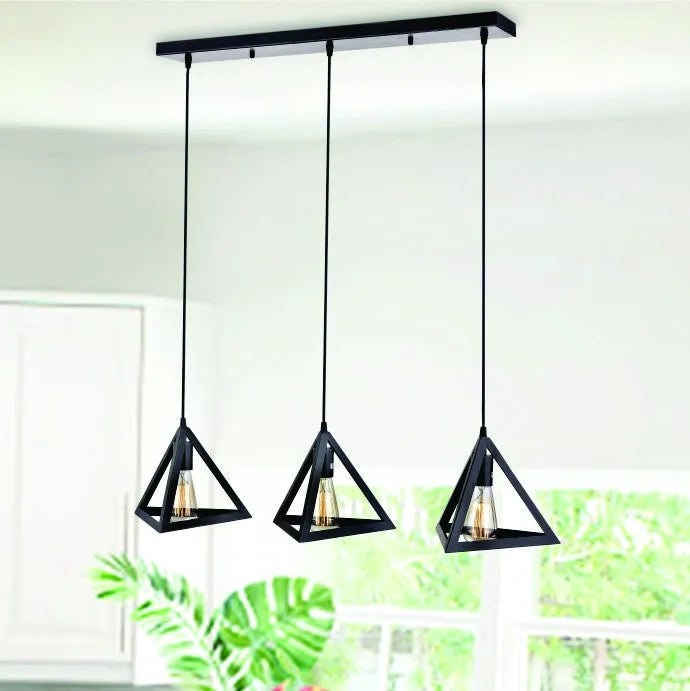3 in 1 Flat Base Triangle Shape Hanging Lamp