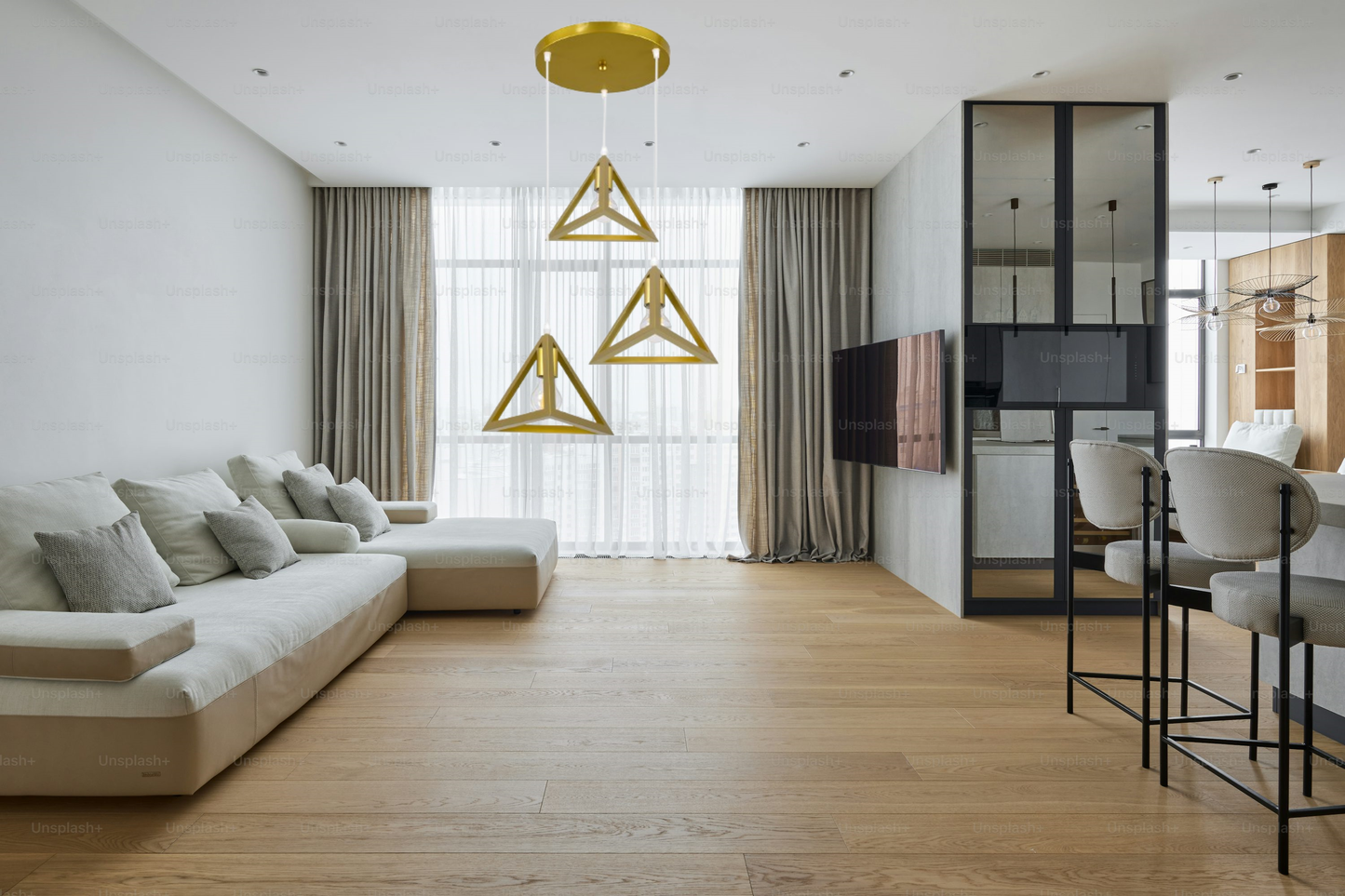 3in1 Triangle Shape Hanging Lamps