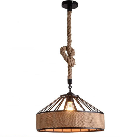 Rustic Rope Hanging Lamp