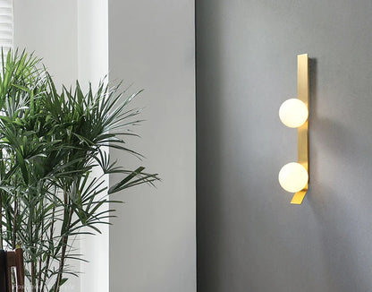 Brass & Globe Wall Lamp