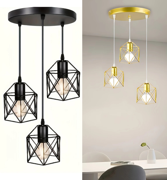 3-in-1 Geometric shape hanging Lamp
