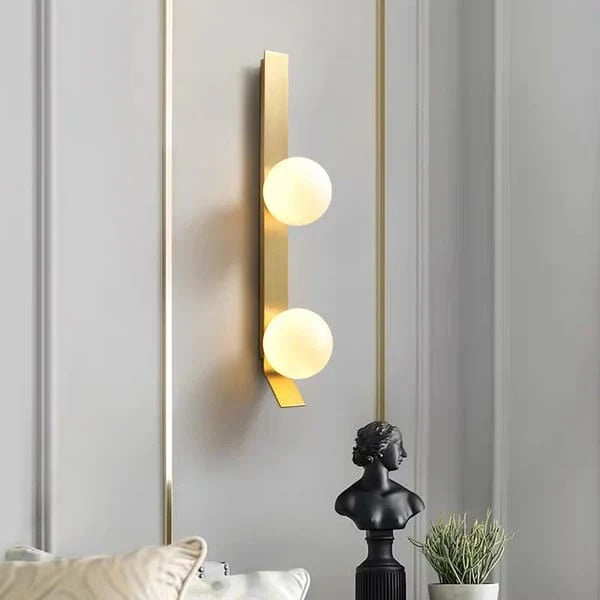 Brass & Globe Wall Lamp