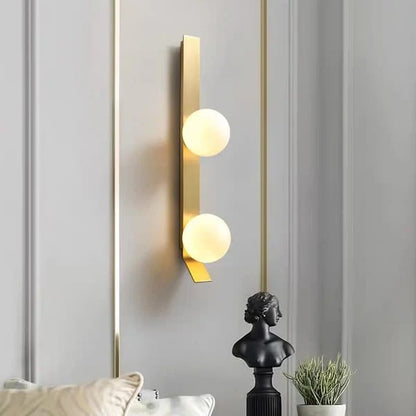 Brass & Globe Wall Lamp