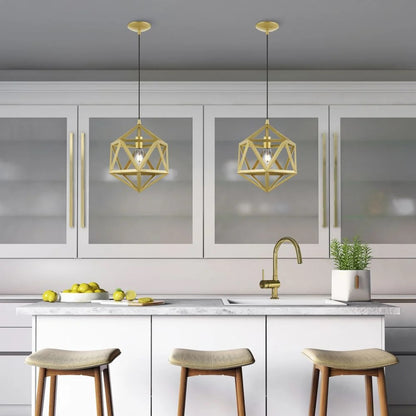 Hexagon Shape Hanging Lamp
