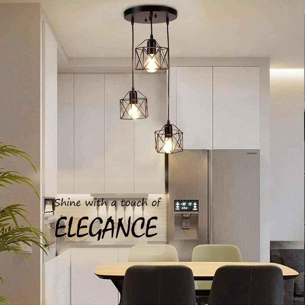 3-in-1 Geometric shape hanging Lamp